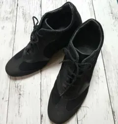 ✨美品✨NO NAME ブラック レザー スニーカー ウェッジソール 24㎝相当