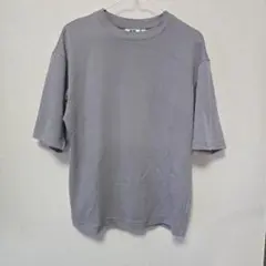 ユニクロ エアリズムコットンオーバーサイズTシャツ パープル S