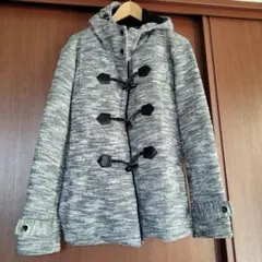 フード付きグレーダッフルコート LLサイズ