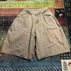 極太　バギーデニム　ワイドデニムハーフパンツ　Y2K　ショートパンツ denim