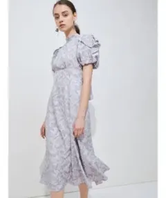 MERCURYDUOボタニカルフラワーパフスリーブワンピース S