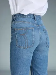 Rouje PARIS デニム 26 淡色 ハイウエスト ジーンズ カットオフ