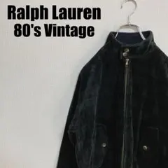 お宝80sラルフローレンブラックウォッチコーデュロイスイングトップMハリントン