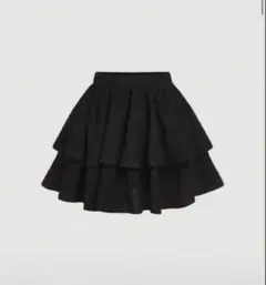 SHEIN スカート フリル 黒　XSのサムネイル
