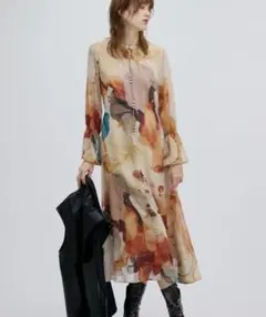 Ameri UNDRESSED AMELIA INK ART DRESS