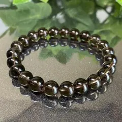 718-1★スモーキークォーツ【心身の安定・厄除け】天然石ブレスレット新品255