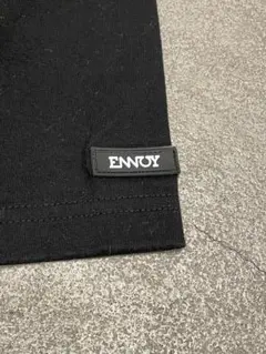 ennoy エンノイ 袖ロゴ ラバー スタイリスト私物 Tシャツ ブラック