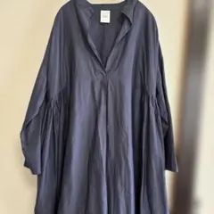 Veritecoeur ネイビー スキッパーワンピース