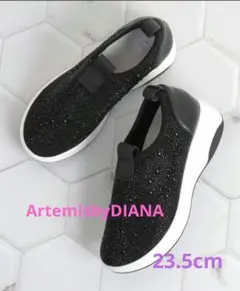 Artemis DIANA スタッズ厚底スリッポン 　ブラックのサムネイル