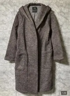 W closet ダブルクローゼット　フード付きコート　裏起毛　サイズF