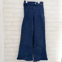 size150 GLOBAL WORK 大人見えフレアデニムパンツ