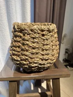 天然素材カゴ　観葉植物鉢カバー　カゴ　バスケット　鉢入れ
