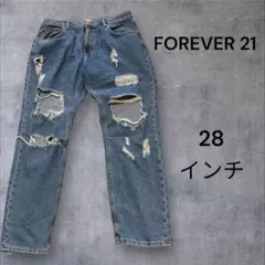 FOREVER 21 ダメージデニム ジーンズ　レディース　28インチのサムネイル