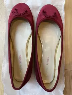 ORiental TRaffic ベロア バレエシューズ ボルドー 赤 靴 秋冬