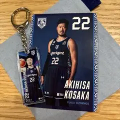 【値下げ】福井ブローウィンズ No.22小阪選手カード&キーホルダー
