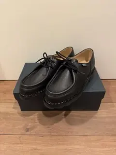 美品★paraboot ミカエル40.5黒ガラスレザー Paraboot パラブーツ MICHAEL ミカエル 715427 ブラック