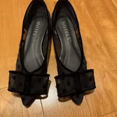 LE TALON ドット柄 リボン フラットシューズ 22cm