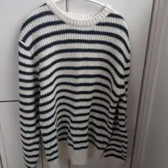 ひ*】様 BACK NUMBER ストライプ 長袖セーター