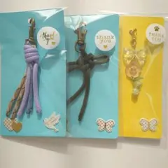 ハンドメイドキーホルダー 3つセット