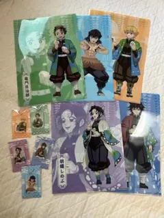 鬼滅の刃 クリアファイル　全５種 ＋アクリルチャーム　全5種　 合計10点セット