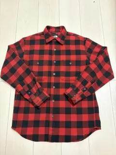 THE NORTH FACE ネルシャツ 赤黒チェ ック S