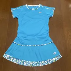 Prince テニスドレス 青 フラワープリント