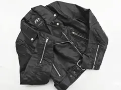 値下げしました　ZARA ブラック ライダースジャケット