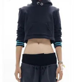 新品 Ans Dotsloevner DOLL HOODIE Navy ANS DOTSLOEVNER-DOLL HOODIE SWEAT/Navy - VISITFOR