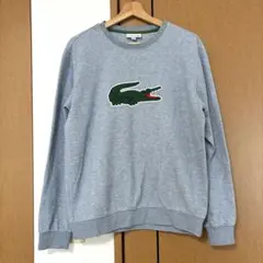 ラコステ LACOSTE グレー　ビッグロゴ スウェット トレーナー