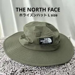 ほぼ 미사용 ノースフェイス ホライズンハット カーキ Lサイズ あご紐付