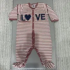 PETIT BATEAU ストライプロンパース 6m