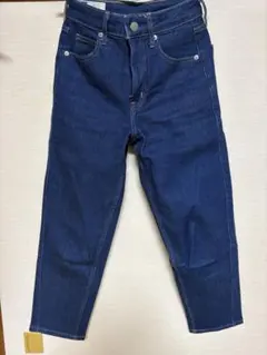 ダークブルーハイウエストデニムパンツ