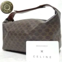 セリーヌ　アクセサリーポーチ ハンドバッグ マガダム サークルロゴ ゴールド金具