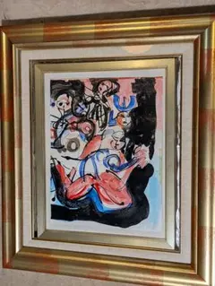 油彩画　榎本耕一　無題　アクリルケース額装 油彩画 榎本耕一 無題 アクリルケース額装 - メルカリ