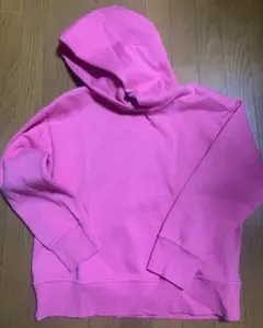 ZARA フード付きプルスウェット パーカー ピンク　M