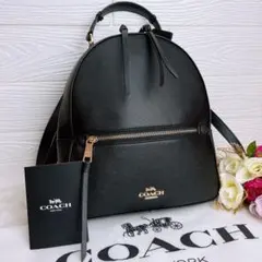未使用級☆COACHコーチ リュック バックパック 本ブラック ゴールド 