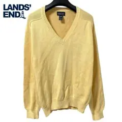 LAND'S END / Vネックニットセーター USA製Mサイズ c063