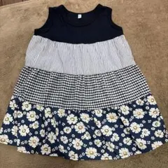 花柄 ティアードワンピース　花　90 センチ
