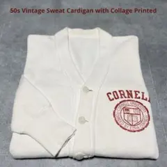 50s ヴィンテージ スウェット カーディガン セパポケ リブ長 フロッキー メルカリ