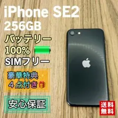 SIMフリー 本体 iPhone SE2 64 GB ブラック 688 電池新品 - メルカリ