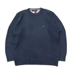 美品 90's Tommy Hilfiger フラッグロゴ コットンニット