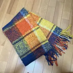 カラフル チェック マフラー