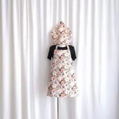 新品❤エプロン+三角巾/キッズエプロン/ハンドメイド/207-L-PKBG2