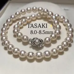 未使用・花珠クラス】タサキ 田崎真珠 アコヤ パール 大珠 ネックレス