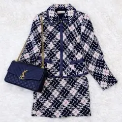 ANDRE LUCIANO バブリー ツイード セットアップ S〜M スーツ