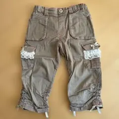 メゾピアノ ハーフパンツ カーキ ストレッチ 130
