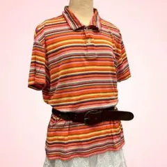 【Y2K】POLO RALPH LAUREN ボーダー半袖ポロシャツ ストリート