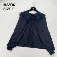 COLORIS BY MURRAL レース襟 レース袖 ブラック ブラウス - メルカリ