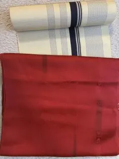 着物　反物ハギレ　中古　夏帯　名古屋帯　リメイク　リサイクル