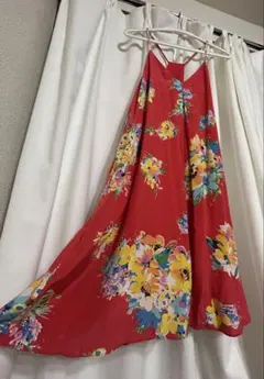 ラルフローレン　シルク　ワンピース　ドレス　赤